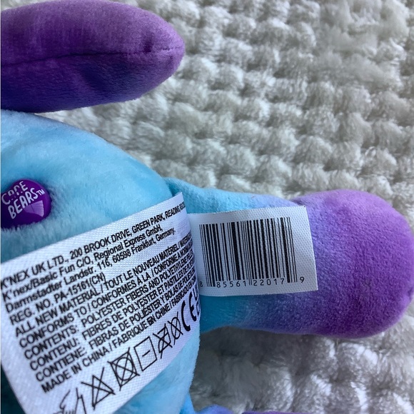CARE BEAR Blue Purple Dream Bright Plush Bear w Rainbow Stuffed Animal Toy - Picture 11 of 12